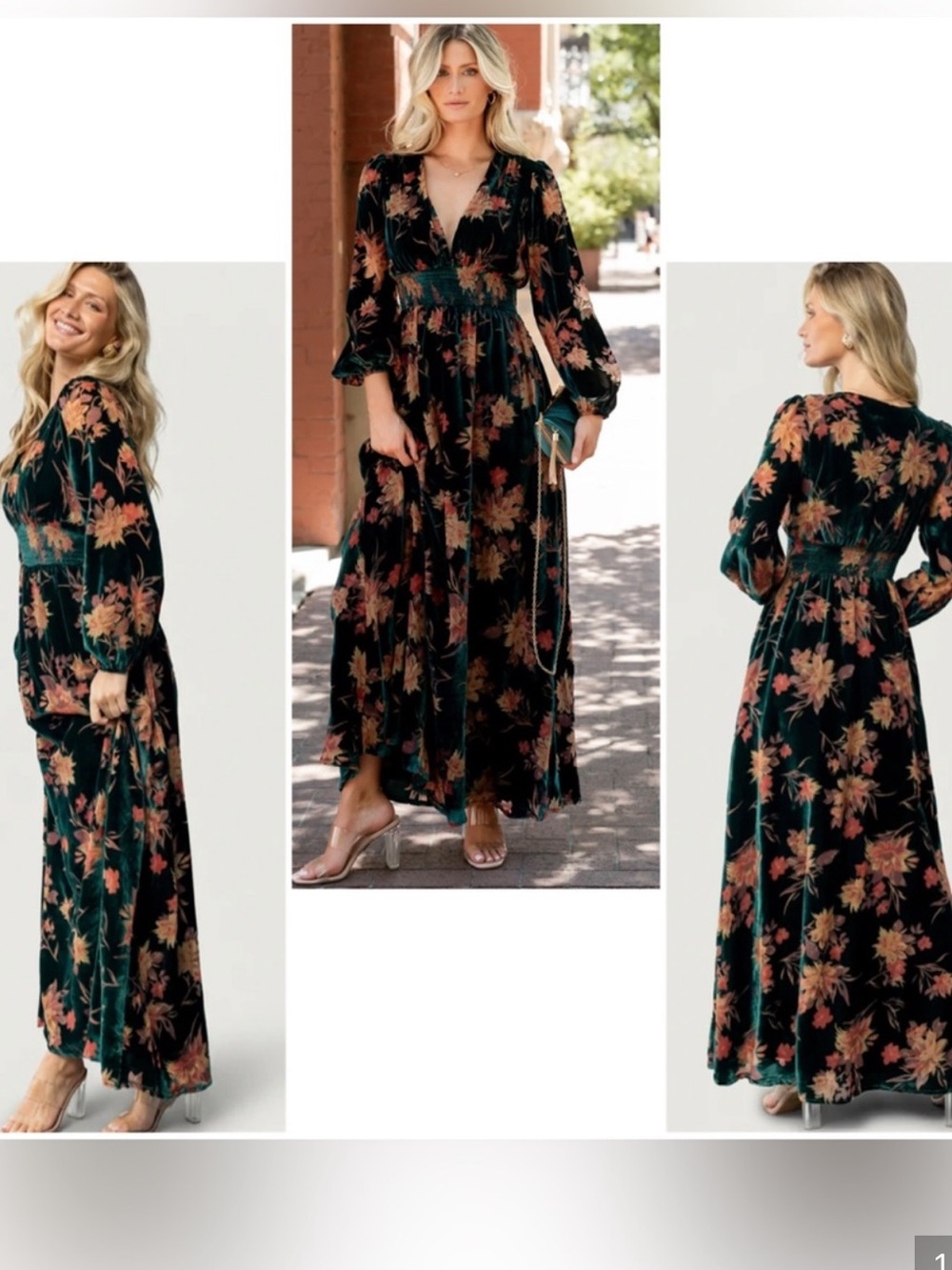 Baltic Born Elina floral print maxi dress Sz L